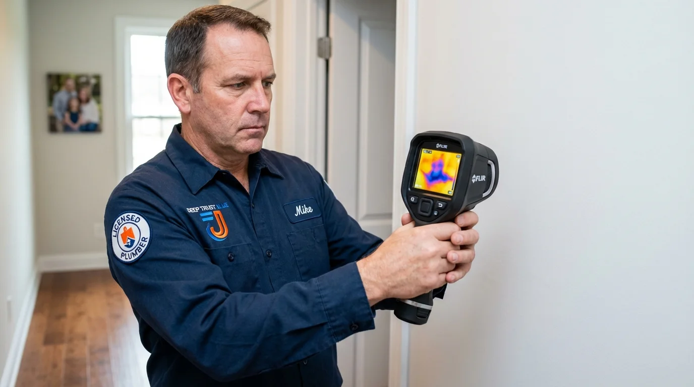 Thermal imaging leak detection by Johns Plumbing LLC in Orange City