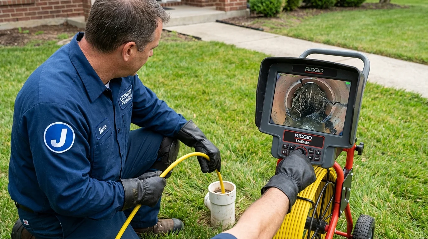 Sewer camera inspection being performed by Johns Plumbing LLC in Orange City